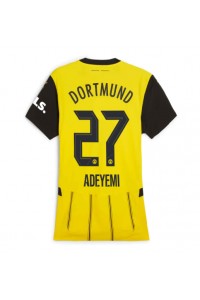 Borussia Dortmund Karim Adeyemi #27 Voetbaltruitje Thuis tenue Dames 2024-25 Korte Mouw